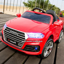 Детский электромобиль M 3179 EBLR-3 Audi, кожаное сиденье, красный